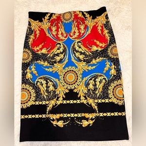 Multicolored pencil skirt